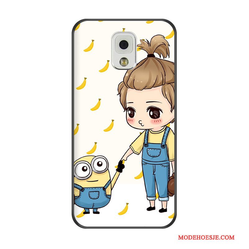 Hoesje Samsung Galaxy Note 3 Zacht Zwart Anti-fall, Hoes Samsung Galaxy Note 3 Siliconen Wittelefoon