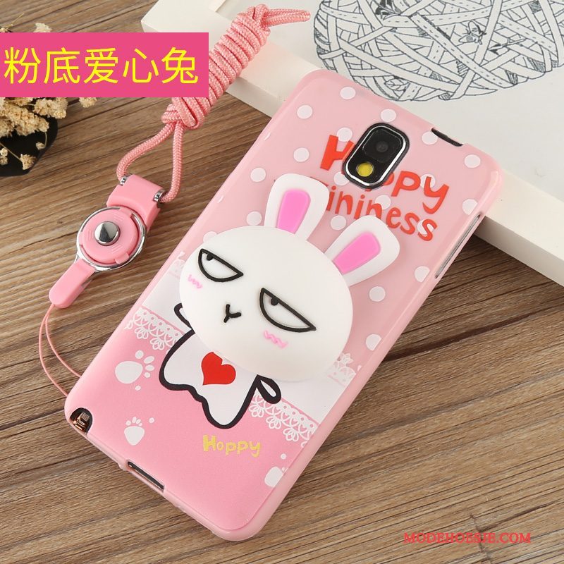 Hoesje Samsung Galaxy Note 3 Zakken Hangertelefoon, Hoes Samsung Galaxy Note 3 Spotprent Roze