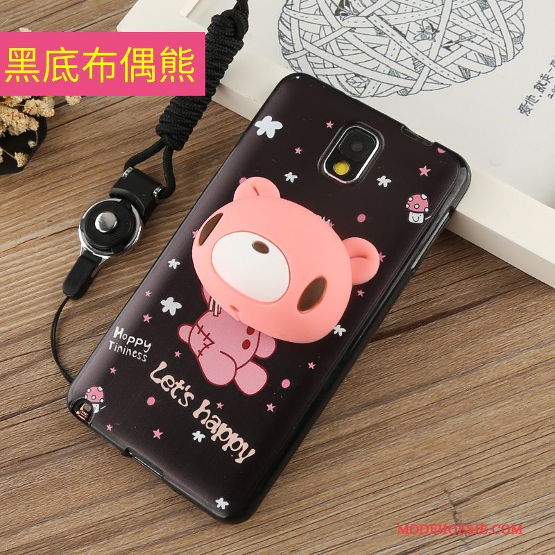 Hoesje Samsung Galaxy Note 3 Zakken Hangertelefoon, Hoes Samsung Galaxy Note 3 Spotprent Roze