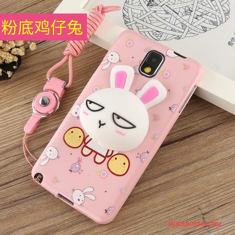 Hoesje Samsung Galaxy Note 3 Zakken Hangertelefoon, Hoes Samsung Galaxy Note 3 Spotprent Roze