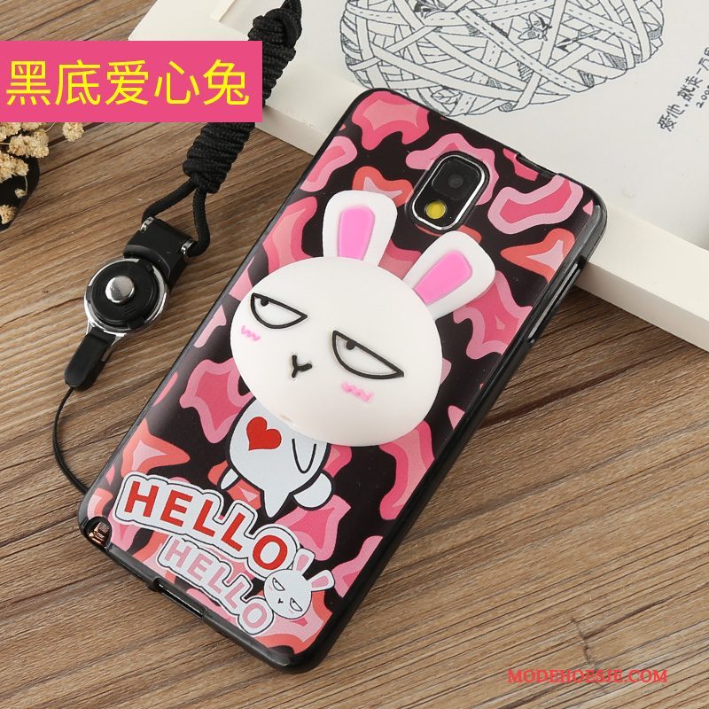 Hoesje Samsung Galaxy Note 3 Zakken Hangertelefoon, Hoes Samsung Galaxy Note 3 Spotprent Roze