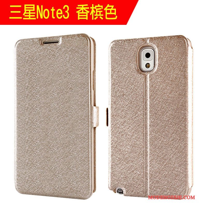 Hoesje Samsung Galaxy Note 3 Zakken Roodtelefoon, Hoes Samsung Galaxy Note 3 Folio Anti-fall Trend