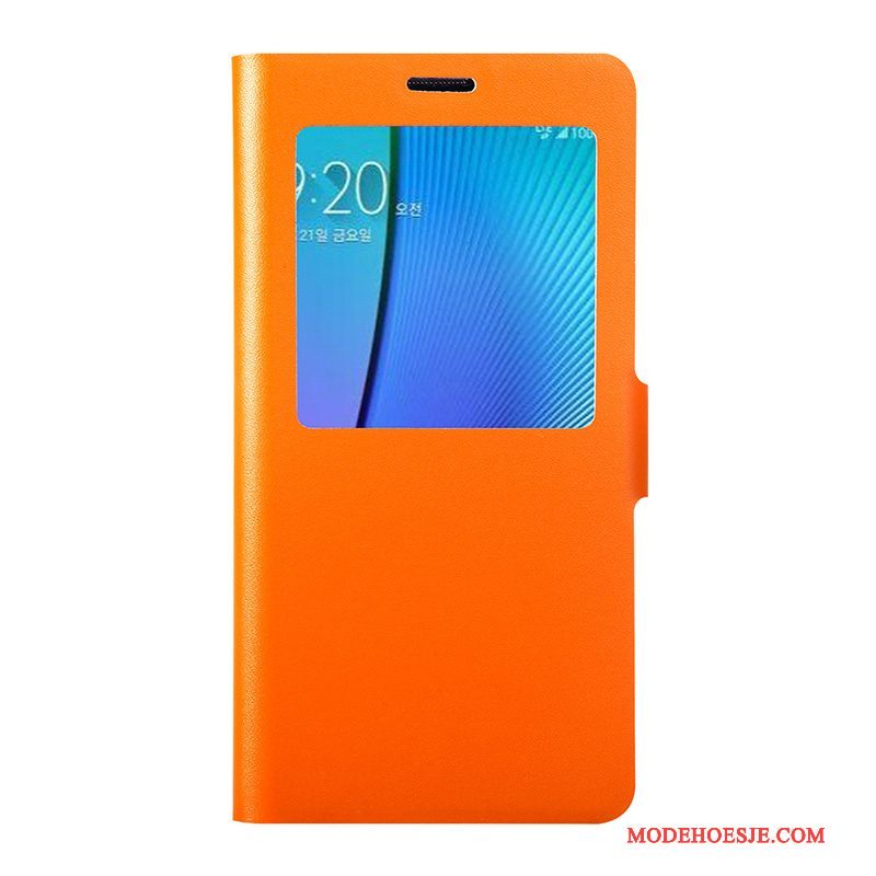 Hoesje Samsung Galaxy Note 4 Bescherming Blauwtelefoon, Hoes Samsung Galaxy Note 4 Leer