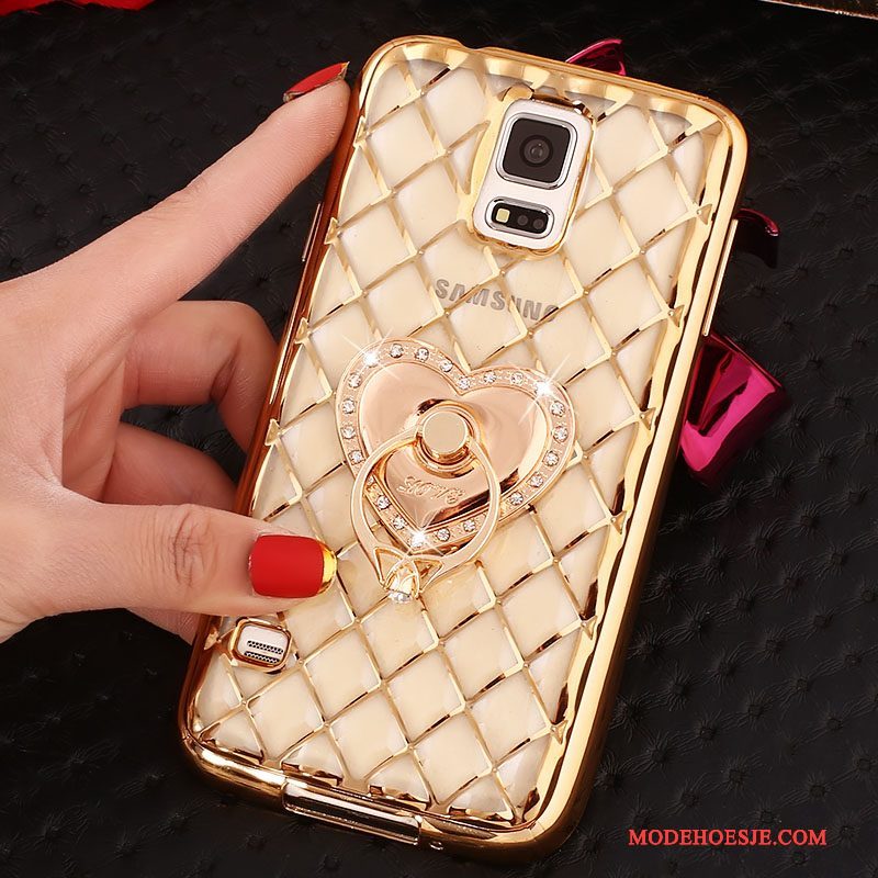 Hoesje Samsung Galaxy Note 4 Bescherming Dun Roze, Hoes Samsung Galaxy Note 4 Strass Ring