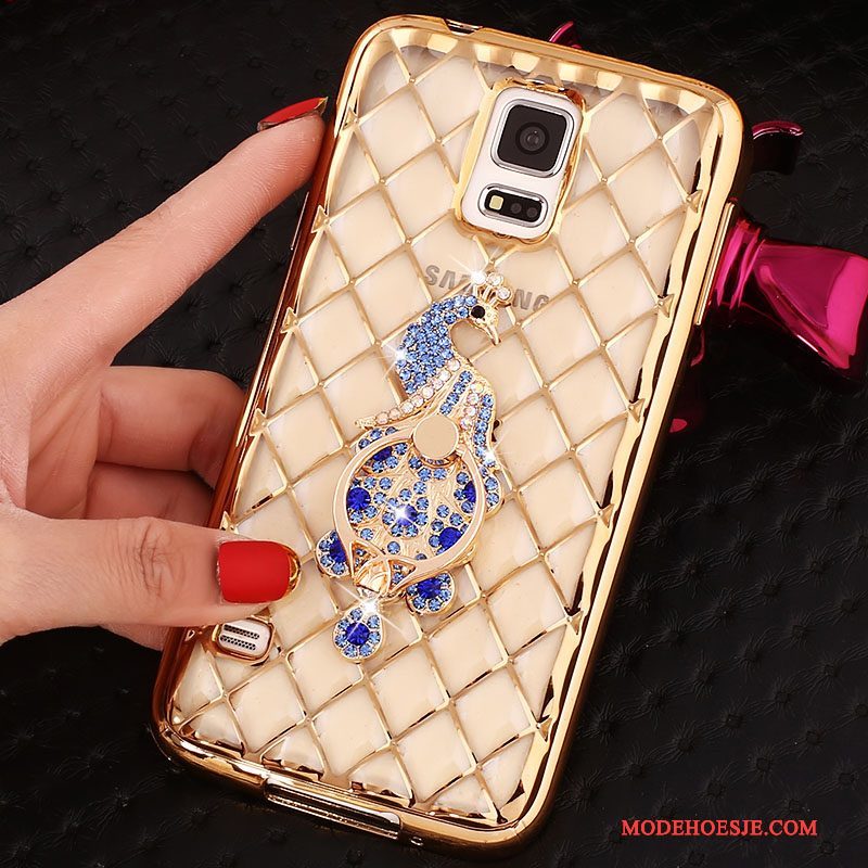 Hoesje Samsung Galaxy Note 4 Bescherming Dun Roze, Hoes Samsung Galaxy Note 4 Strass Ring