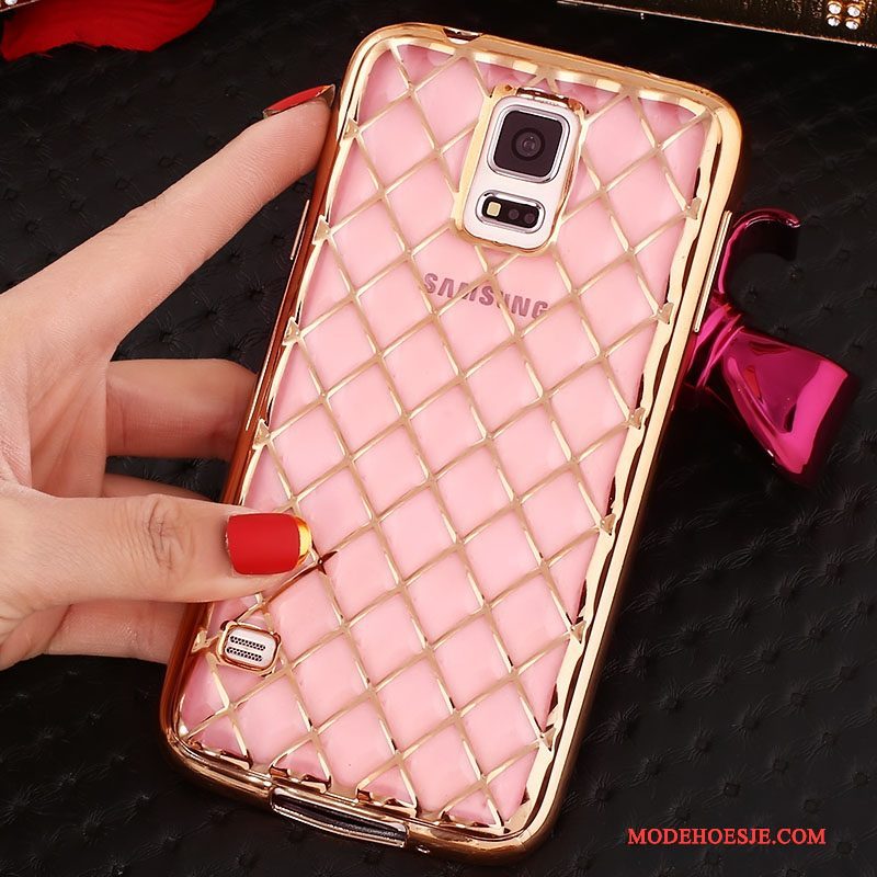 Hoesje Samsung Galaxy Note 4 Bescherming Dun Roze, Hoes Samsung Galaxy Note 4 Strass Ring