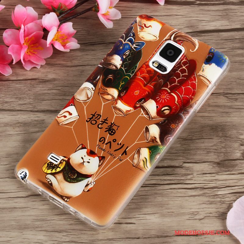 Hoesje Samsung Galaxy Note 4 Bescherming Groentelefoon, Hoes Samsung Galaxy Note 4 Scheppend Anti-fall