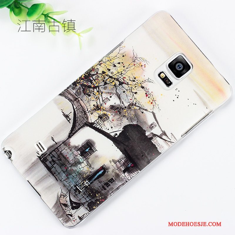 Hoesje Samsung Galaxy Note 4 Bescherming Lichte En Duntelefoon, Hoes Samsung Galaxy Note 4 Spotprent Schrobben