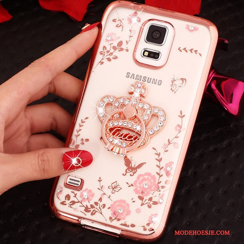 Hoesje Samsung Galaxy Note 4 Bescherming Ring Goud, Hoes Samsung Galaxy Note 4 Strass