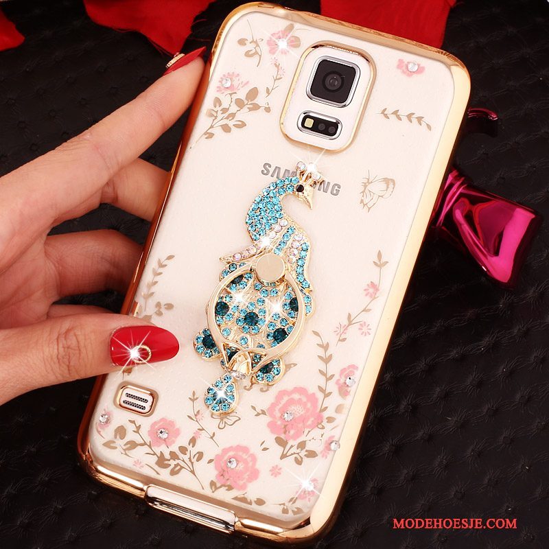 Hoesje Samsung Galaxy Note 4 Bescherming Ring Goud, Hoes Samsung Galaxy Note 4 Strass