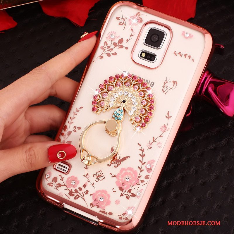 Hoesje Samsung Galaxy Note 4 Bescherming Ring Goud, Hoes Samsung Galaxy Note 4 Strass