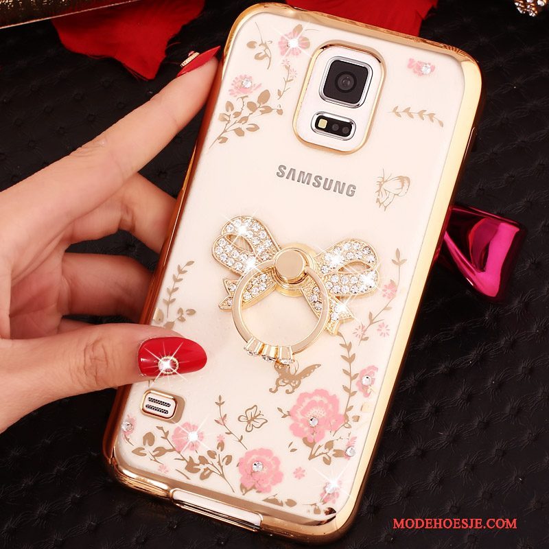 Hoesje Samsung Galaxy Note 4 Bescherming Ring Goud, Hoes Samsung Galaxy Note 4 Strass