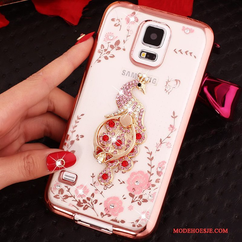 Hoesje Samsung Galaxy Note 4 Bescherming Ring Goud, Hoes Samsung Galaxy Note 4 Strass