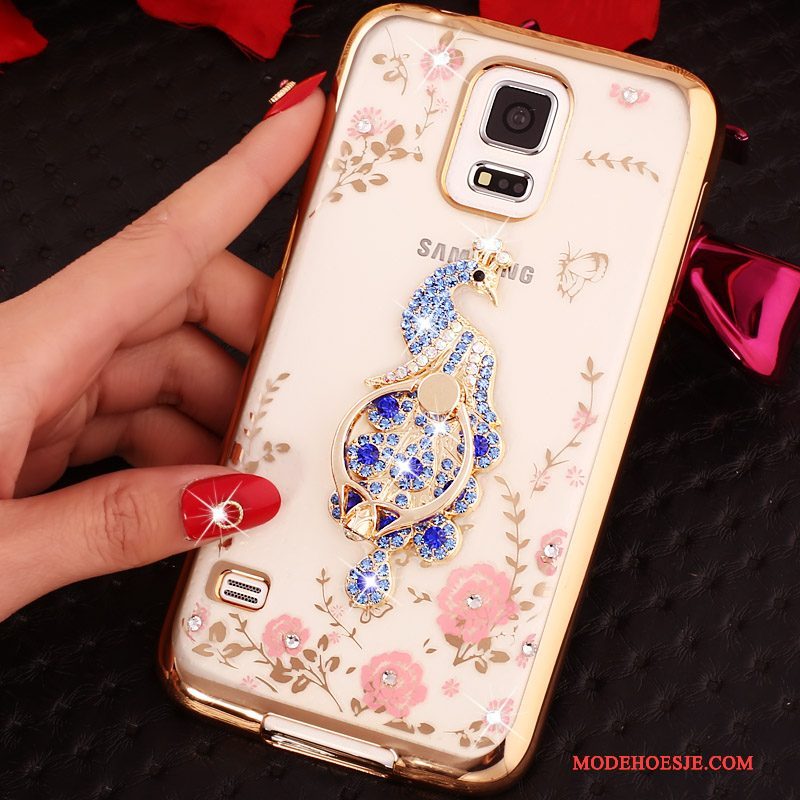 Hoesje Samsung Galaxy Note 4 Bescherming Ring Goud, Hoes Samsung Galaxy Note 4 Strass