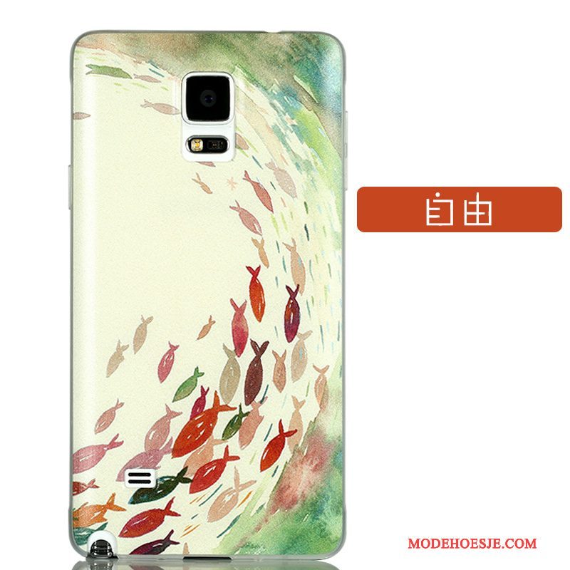 Hoesje Samsung Galaxy Note 4 Kleur Telefoon Schrobben, Hoes Samsung Galaxy Note 4 Scheppend Hard Dun