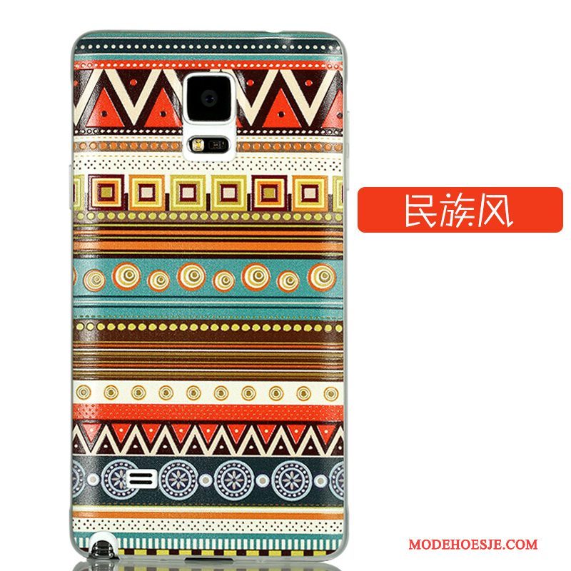 Hoesje Samsung Galaxy Note 4 Kleur Telefoon Schrobben, Hoes Samsung Galaxy Note 4 Scheppend Hard Dun