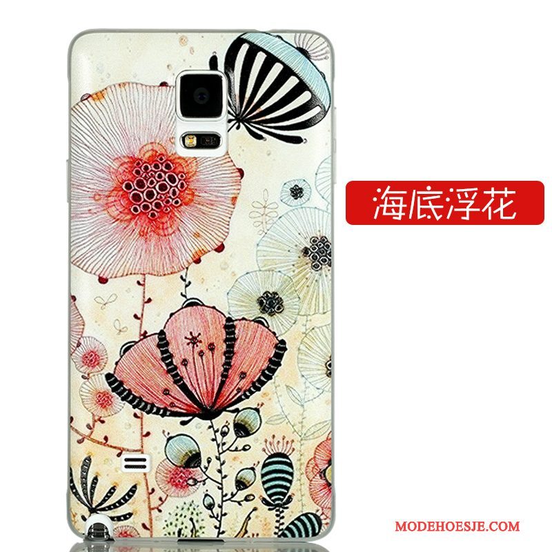 Hoesje Samsung Galaxy Note 4 Kleur Telefoon Schrobben, Hoes Samsung Galaxy Note 4 Scheppend Hard Dun