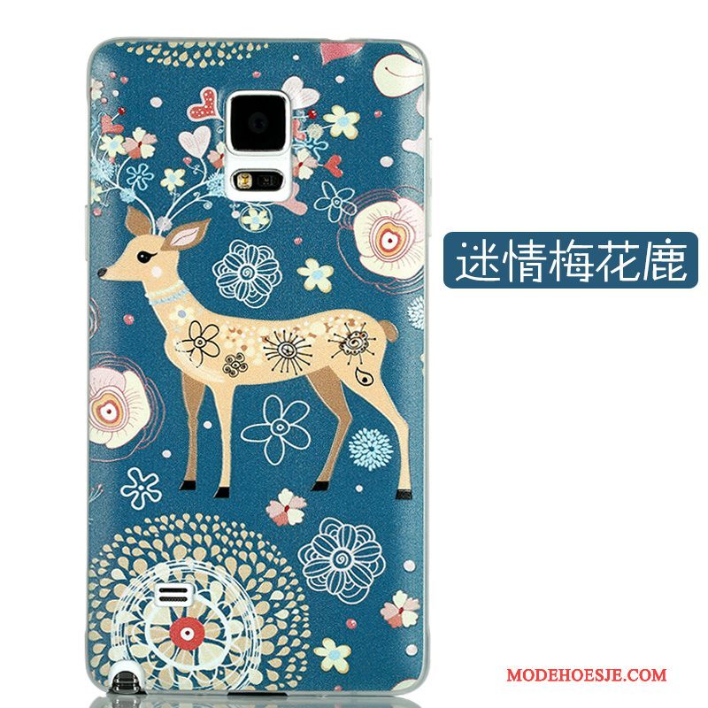 Hoesje Samsung Galaxy Note 4 Kleur Telefoon Schrobben, Hoes Samsung Galaxy Note 4 Scheppend Hard Dun