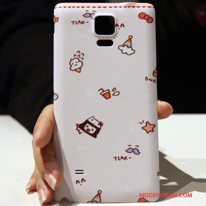 Hoesje Samsung Galaxy Note 4 Scheppend Mooie Zwart, Hoes Samsung Galaxy Note 4 Spotprent Telefoon Achterklep