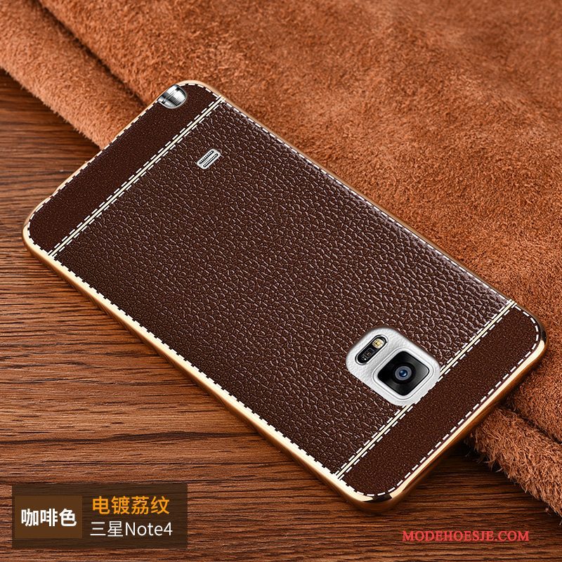 Hoesje Samsung Galaxy Note 4 Siliconen Anti-fall Trend, Hoes Samsung Galaxy Note 4 Kleur Persoonlijktelefoon