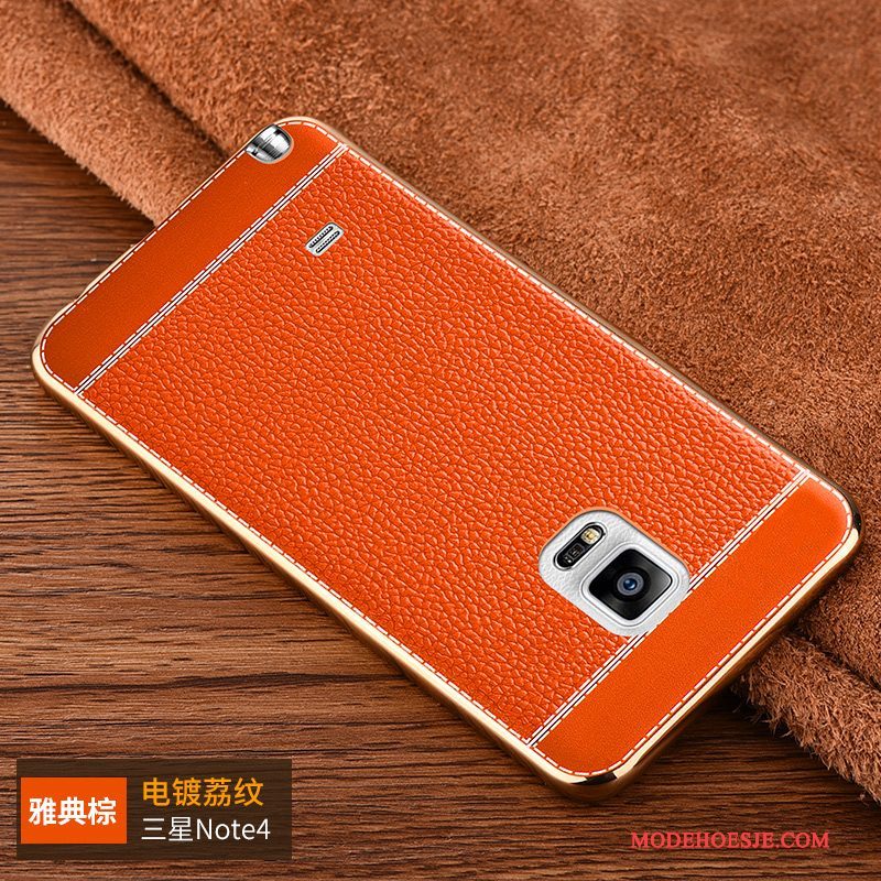 Hoesje Samsung Galaxy Note 4 Siliconen Anti-fall Trend, Hoes Samsung Galaxy Note 4 Kleur Persoonlijktelefoon