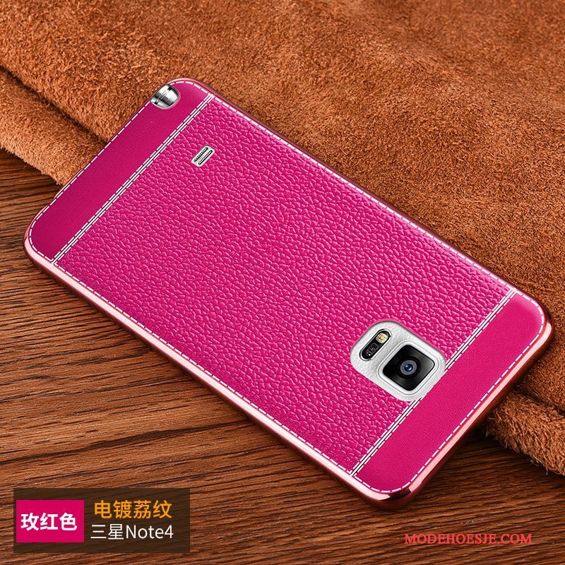 Hoesje Samsung Galaxy Note 4 Siliconen Anti-fall Trend, Hoes Samsung Galaxy Note 4 Kleur Persoonlijktelefoon
