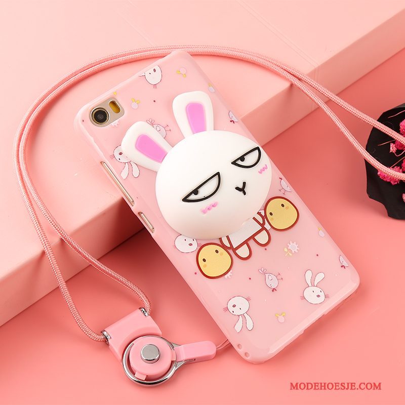 Hoesje Samsung Galaxy Note 4 Siliconen Anti-fall Trend, Hoes Samsung Galaxy Note 4 Zacht Roze Hanger