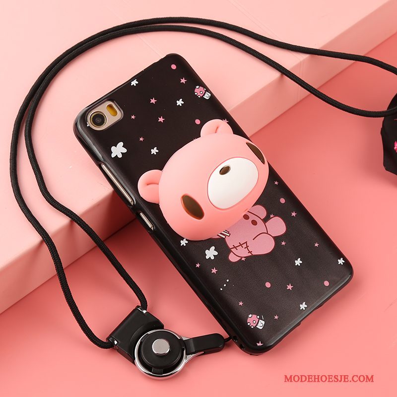 Hoesje Samsung Galaxy Note 4 Siliconen Anti-fall Trend, Hoes Samsung Galaxy Note 4 Zacht Roze Hanger