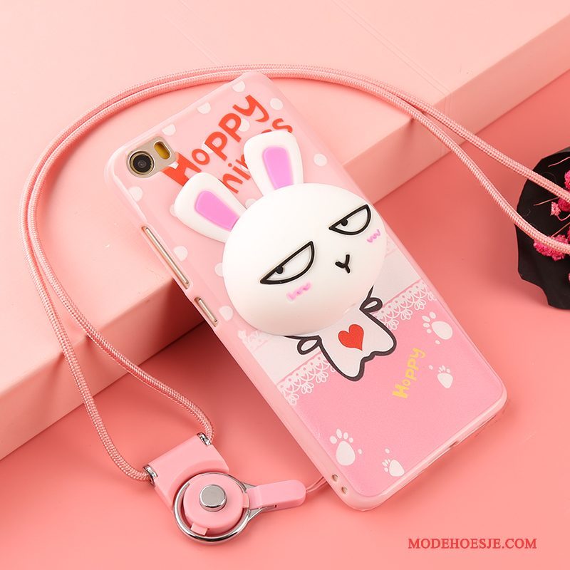 Hoesje Samsung Galaxy Note 4 Siliconen Anti-fall Trend, Hoes Samsung Galaxy Note 4 Zacht Roze Hanger