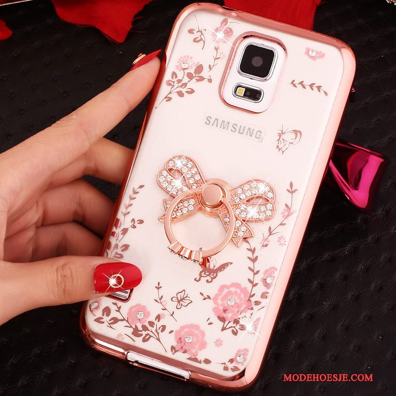 Hoesje Samsung Galaxy Note 4 Siliconen Ringtelefoon, Hoes Samsung Galaxy Note 4 Bescherming Roze