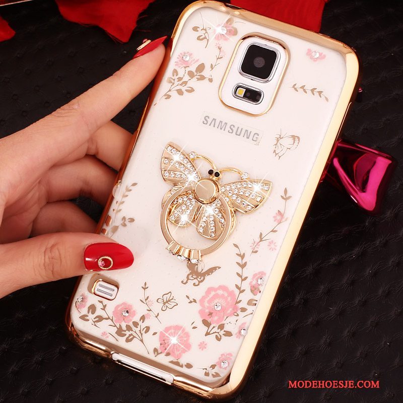 Hoesje Samsung Galaxy Note 4 Siliconen Ringtelefoon, Hoes Samsung Galaxy Note 4 Bescherming Roze