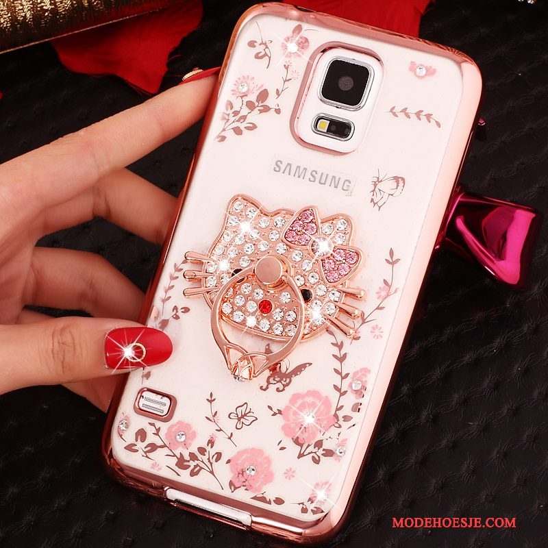 Hoesje Samsung Galaxy Note 4 Siliconen Ringtelefoon, Hoes Samsung Galaxy Note 4 Bescherming Roze