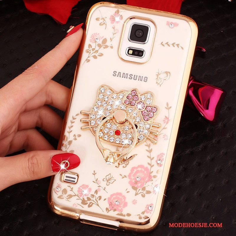 Hoesje Samsung Galaxy Note 4 Siliconen Ringtelefoon, Hoes Samsung Galaxy Note 4 Bescherming Roze