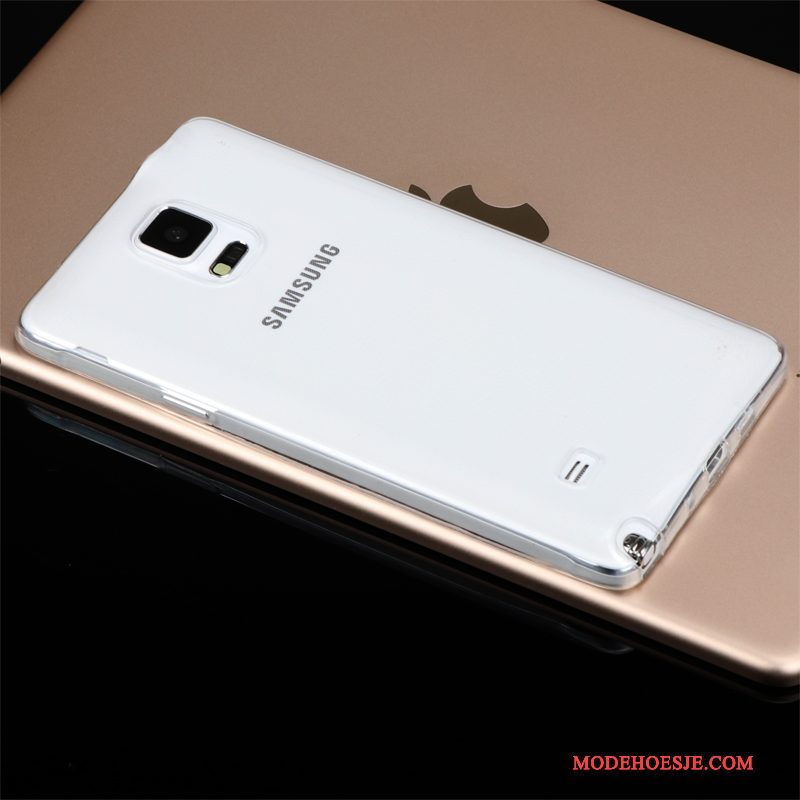 Hoesje Samsung Galaxy Note 4 Siliconen Telefoon Blauw, Hoes Samsung Galaxy Note 4 Bescherming Doorzichtig Lichte En Dun