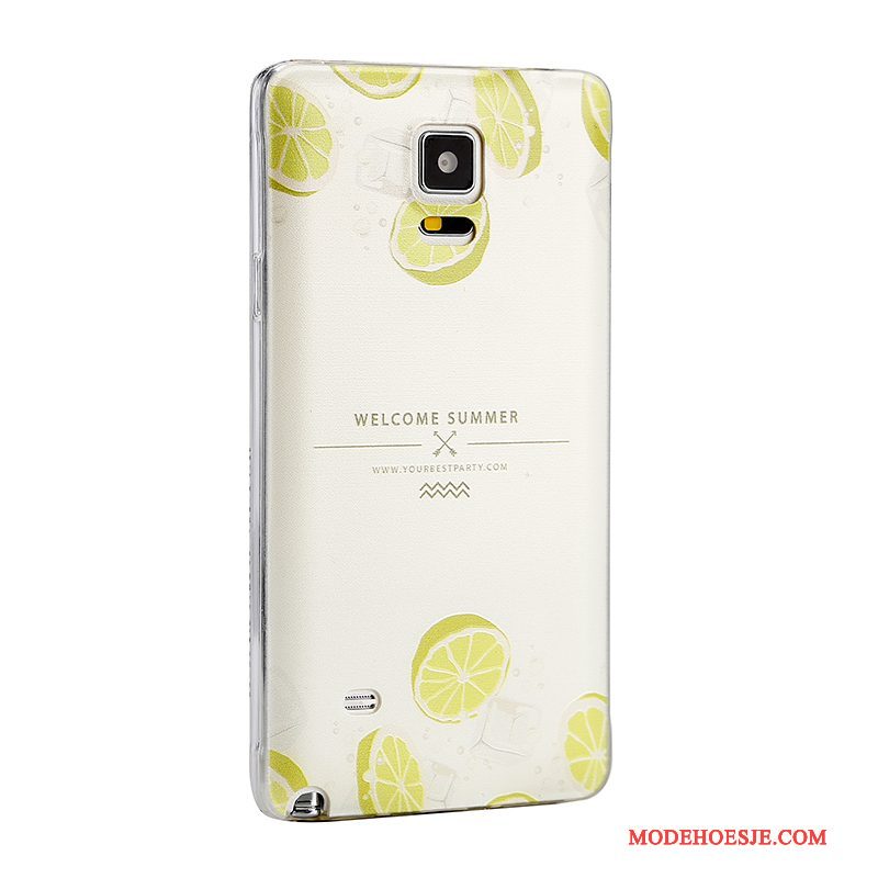 Hoesje Samsung Galaxy Note 4 Siliconen Telefoon Geel, Hoes Samsung Galaxy Note 4 Bescherming