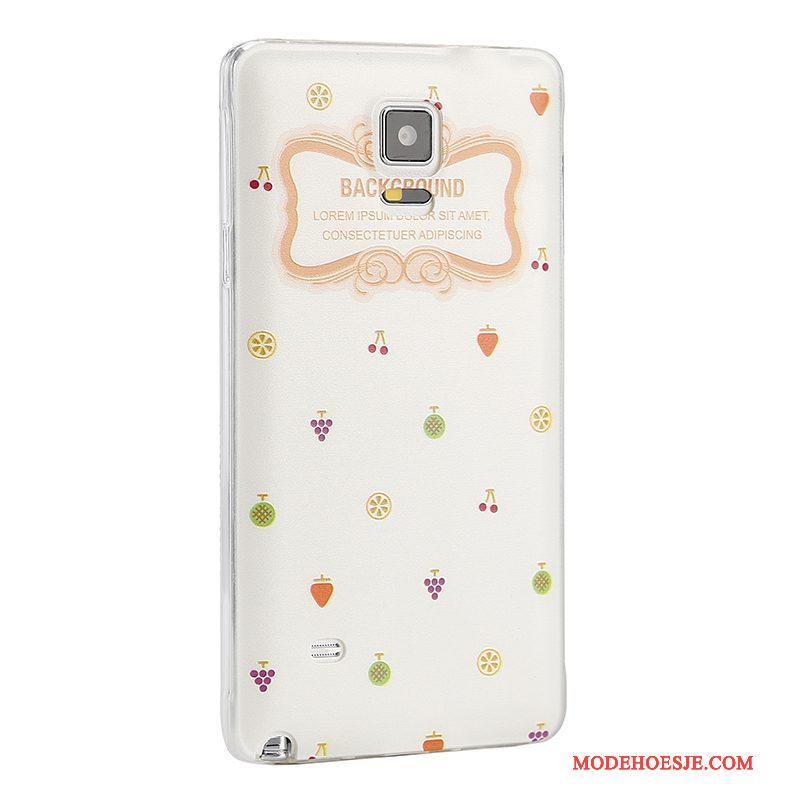 Hoesje Samsung Galaxy Note 4 Siliconen Telefoon Geel, Hoes Samsung Galaxy Note 4 Bescherming