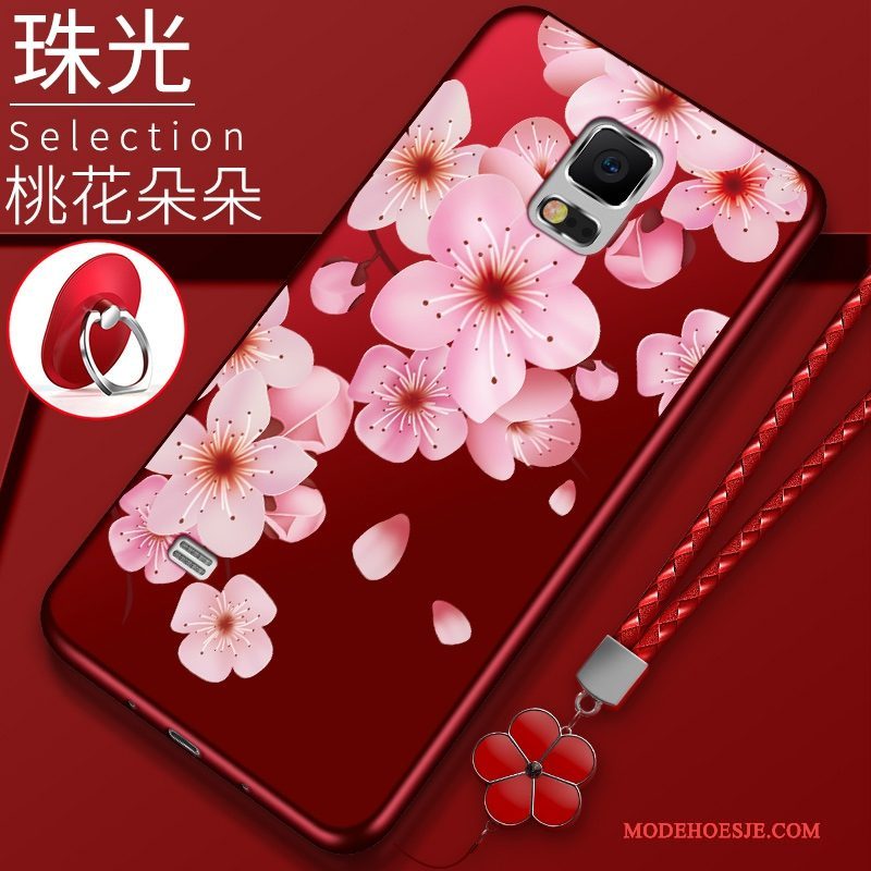 Hoesje Samsung Galaxy Note 4 Siliconen Trend Anti-fall, Hoes Samsung Galaxy Note 4 Bescherming Rood Nieuw