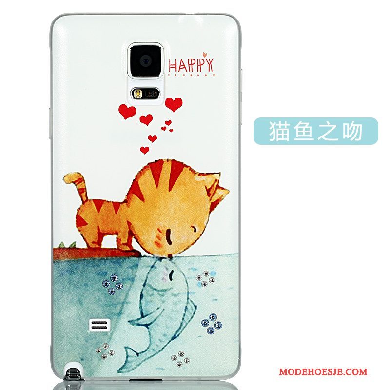 Hoesje Samsung Galaxy Note 4 Spotprent Telefoon Dun, Hoes Samsung Galaxy Note 4 Bescherming Anti-fall Achterklep