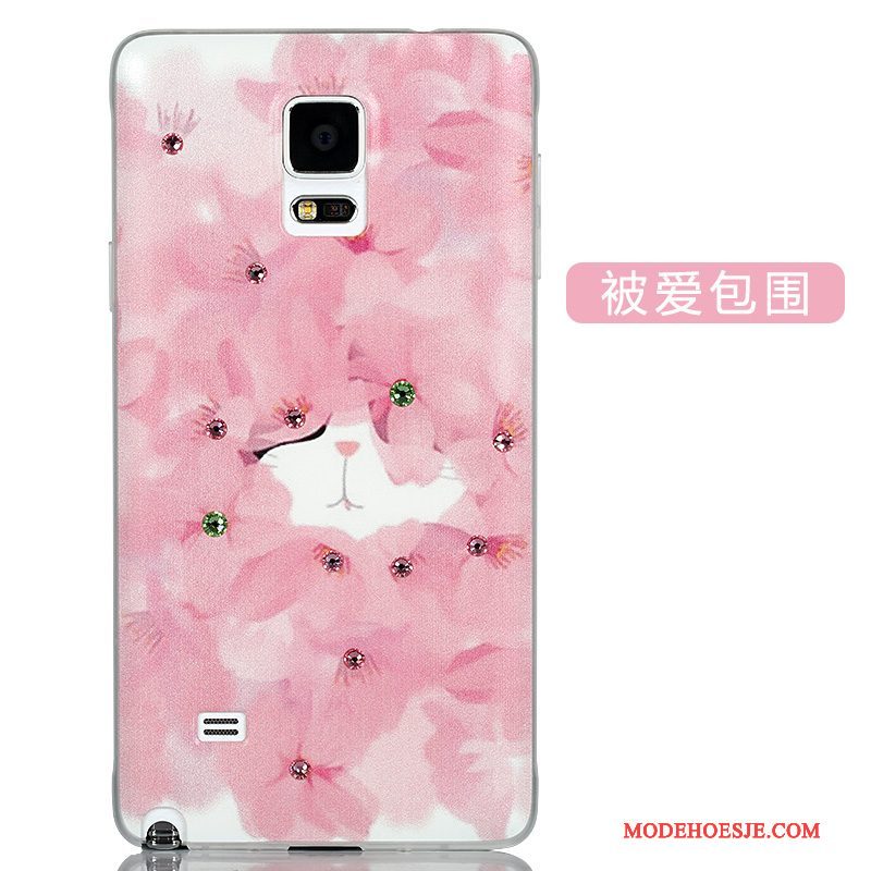 Hoesje Samsung Galaxy Note 4 Spotprent Telefoon Dun, Hoes Samsung Galaxy Note 4 Bescherming Anti-fall Achterklep