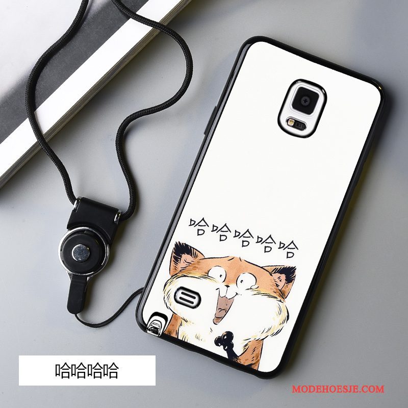 Hoesje Samsung Galaxy Note 4 Zacht Anti-falltelefoon, Hoes Samsung Galaxy Note 4 Siliconen Hanger Zwart