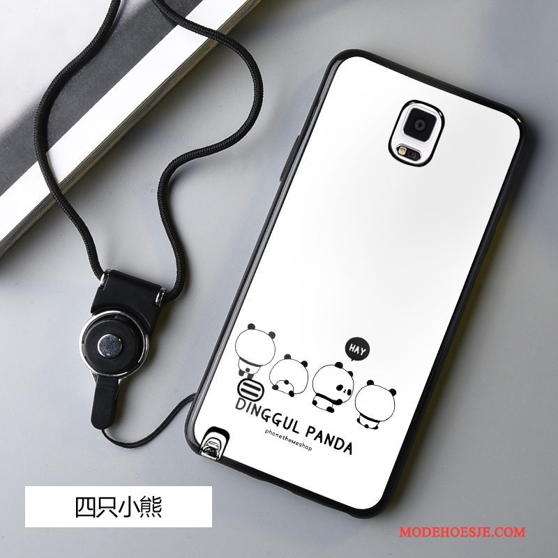 Hoesje Samsung Galaxy Note 4 Zacht Anti-falltelefoon, Hoes Samsung Galaxy Note 4 Siliconen Hanger Zwart