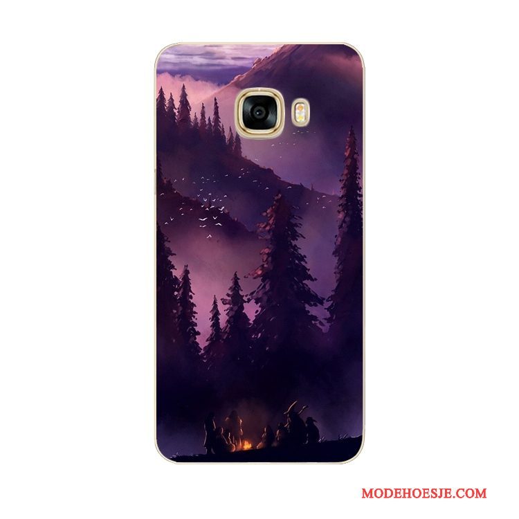 Hoesje Samsung Galaxy Note 4 Zacht Landschap Mooi, Hoes Samsung Galaxy Note 4 Bescherming Purpertelefoon