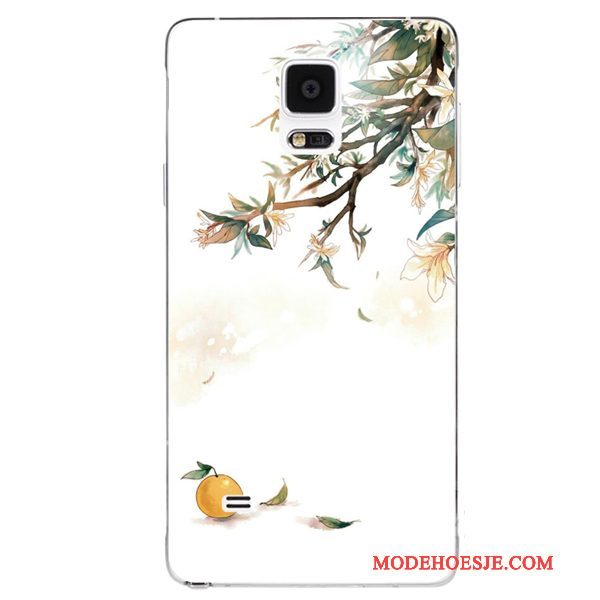 Hoesje Samsung Galaxy Note 4 Zacht Purpertelefoon, Hoes Samsung Galaxy Note 4 Siliconen Chinese Stijl Handbeschilderde