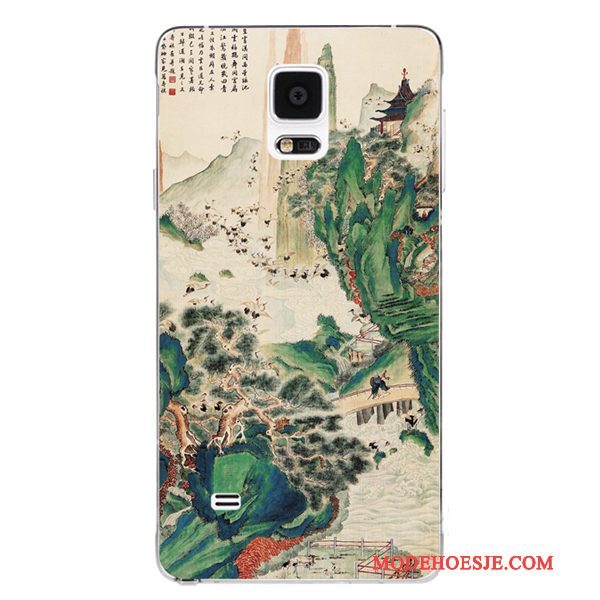 Hoesje Samsung Galaxy Note 4 Zacht Rozetelefoon, Hoes Samsung Galaxy Note 4 Siliconen Patroon Prunus