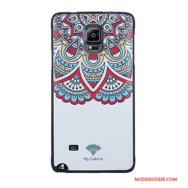 Hoesje Samsung Galaxy Note 4 Zacht Skärmskydd Tempereren, Hoes Samsung Galaxy Note 4 Spotprent Telefoon