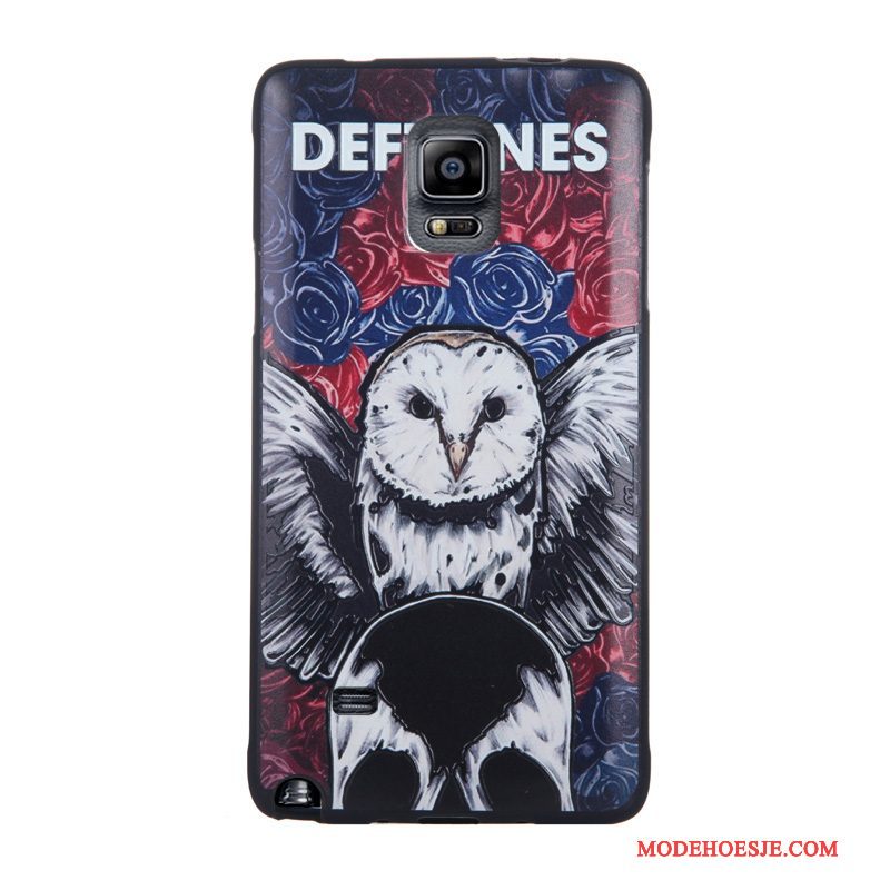 Hoesje Samsung Galaxy Note 4 Zacht Skärmskydd Tempereren, Hoes Samsung Galaxy Note 4 Spotprent Telefoon