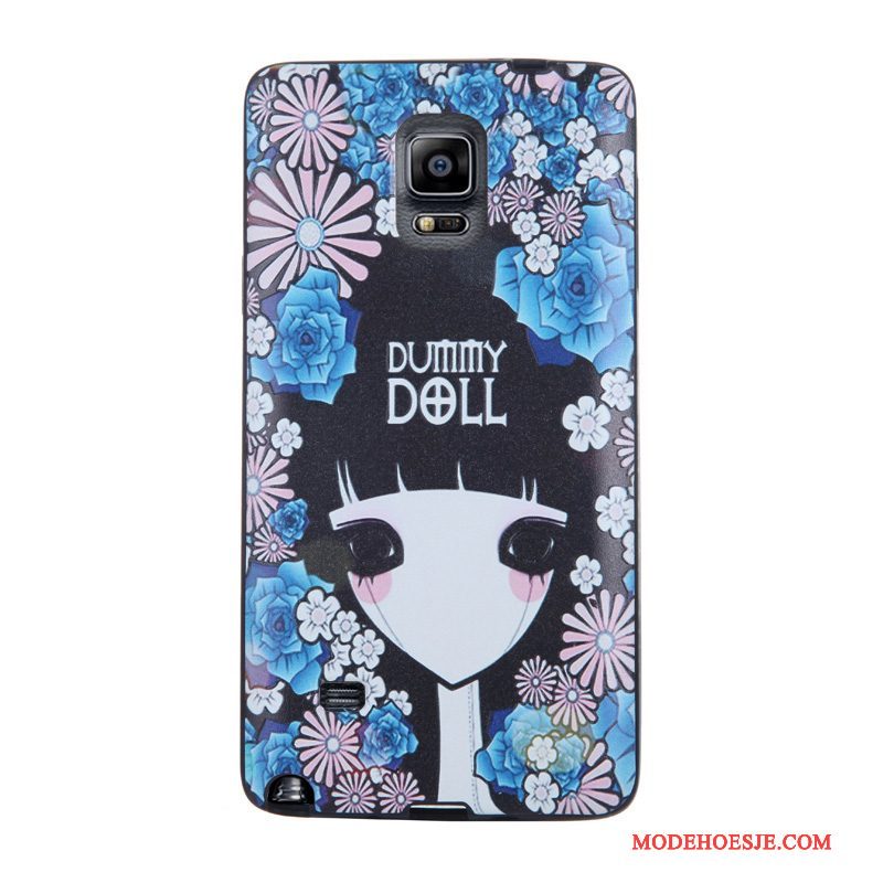 Hoesje Samsung Galaxy Note 4 Zacht Skärmskydd Tempereren, Hoes Samsung Galaxy Note 4 Spotprent Telefoon