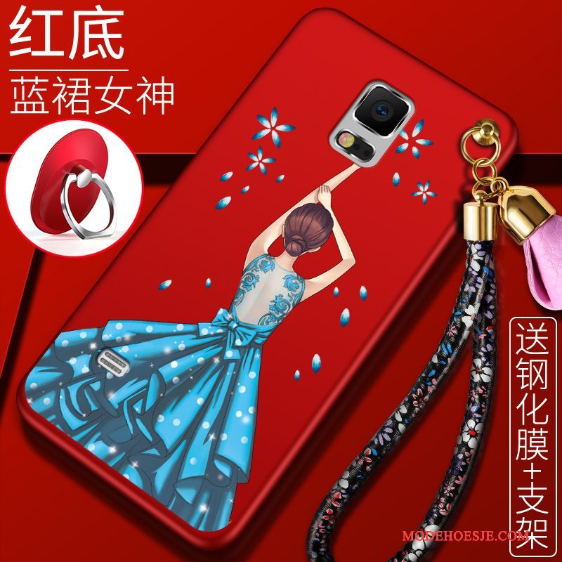 Hoesje Samsung Galaxy Note 4 Zacht Telefoon Anti-fall, Hoes Samsung Galaxy Note 4 Scheppend Rood