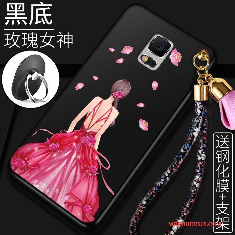 Hoesje Samsung Galaxy Note 4 Zacht Telefoon Anti-fall, Hoes Samsung Galaxy Note 4 Scheppend Rood