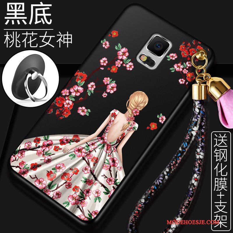 Hoesje Samsung Galaxy Note 4 Zacht Telefoon Anti-fall, Hoes Samsung Galaxy Note 4 Scheppend Rood